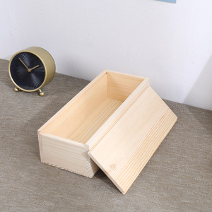 Wooden Storage <b>Box</b> Rectangular 30x12x8cm Pull-Out <b>Lid</b> General Packaging Decorative Storage - Product Image 4