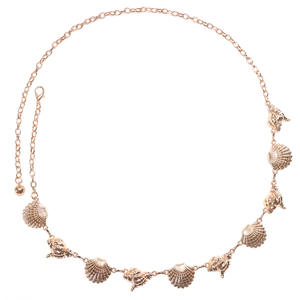 Cadena de Cintura Estilo Bohemio con Conchas Marinas, Cadena Corporal de Metal con Estrella de Mar y Concha, Accesorio de Moda para Mujer - Product Image 5