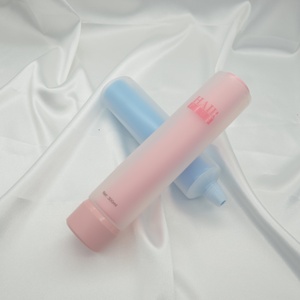 Tubo exprimidor de loción <span class=keywords><strong>2</strong></span> en 1 de doble capa, 50ml, limpiador Facial, tubo exprimidor cosmético suave, tubos de doble cámara - Product Image 1