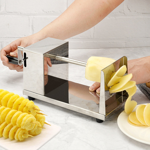 Tagliapatate manuale Tornado a spirale in acciaio inossidabile riutilizzabile macchina per frutta e verdura per patate arricciate - Product Image 2
