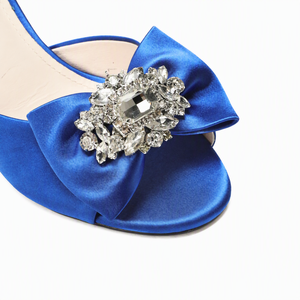 Sandali Mule da Donna con <span class=keywords><strong>Tacco</strong></span> a Spillo e Punta Aperta, con Fiocco e Ornamenti Gioiello, OEM ODM, Fornitore per Collezioni di Marca, Ingrosso - Product Image 2