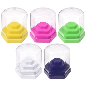 KADS 48-Hole <b>Nail</b> Drill Bit Storage Box Transparent Dustproof Organizer <b>Case</b> for Manicure Drill Bits Salon Home Use - Product Image 1