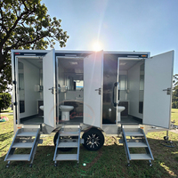 Offre Spéciale Remorque de toilettes portable personnalisée pour ateliers et immeubles de bureaux Remorque de toilettes publiques mobiles des fabricants