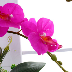 Decoración de mesa para el hogar, orquídeas artificiales en maceta de 23 pulgadas - Product Image 5