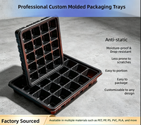 Plateau d'emballage en PET noir sur mesure, plateau en plastique PP pour outils jouets, insert de boîte thermoformée industrielle en PET, directement de l'usine