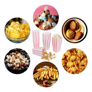 Ceremonia de graduación Cines Fiestas de cumpleaños Cajas de embalaje en forma de copa a rayas rosas para papas fritas - Product Image 3