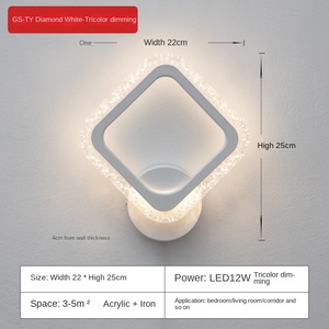 <b>Led</b> Modern Minimalist square Bedroom Home Decoration Children's Room Creative Minimalist Bracket Light Indoor Wall <b>Lamp</b> - Product Image 5