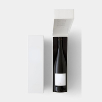 Emballage de produit personnalisé Emballage de boîte à vin blanc Emballage en papier ordinaire Boîte en carton blanche avec fenêtre transparente