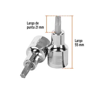 BOX 6 Douille Torx T-40, entraînement 1/2'', TRUPER - Product Image 3