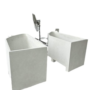Nuevos Maceteros de Hormigón con Acabado Natural, C30, Gris Claro, para Decoración de Exteriores - Product Image 3