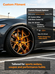 Cerchi in Lega FORTRIM a Due Pezzi Forgiati, Cromati Lucidi Oro, 5X112 5x114.3, 15-24 Pollici, per BMW e <span class=keywords><strong>Porsche</strong></span> - Product Image 3