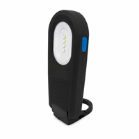 Lampe torche LED rechargeable USB Type-C W554 en ABS, indice de protection IP54, lumière du jour 5000K, base magnétique, éclairage multiple