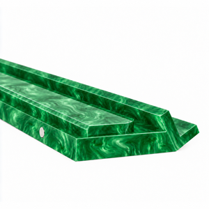 Support et pousseur de Mahjong en acrylique vert émeraude perlé de 20 pouces – Accessoire de Mahjong américain en gros - Product Image 3