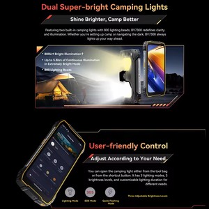 NOUVEAU Blackview BV7300 NFC <span class=keywords><strong>Android</strong></span> 14 Téléphone 18 Go (<span class=keywords><strong>6</strong></span>+<span class=keywords><strong>12</strong></span>) 256 Go Double Lampe de Camping Smartphone Robuste Helio G81 Octa Core 15000 mAh - Product Image 4