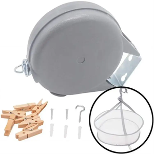 Cuerda de ropa para balcón, cubierta de PP, montaje en pared, línea de ropa retráctil, línea de lavandería de PVC ajustable - Product Image 2
