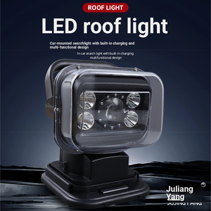 ไฟฉายติดรถยนต์แบบชาร์จได้ 100W สำหรับการขับขี่ออฟโรด: ไฟสปอร์ตไลท์ LED 12V/24V สำหรับการสำรวจยานยนต์และการติดตั้งบนหลังคา - Product Image 1