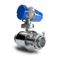 Tri-clamp 2 ''DN50 IP68 Alcohol Agua Líquido Caudalímetro magnético Cerveza Jugo Medidor de flujo sanitario para la industria de procesamiento de alimentos