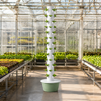Tour hydroponique verticale à 13 niveaux pour jardin de légumes intérieur/extérieur avec système de circulation d'eau automatique pour usage domestique