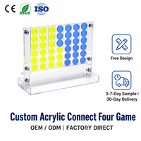 Jeu de société en acrylique coloré sur mesure, plateau de jeu quatre-en-un, fabrication sur mesure en usine