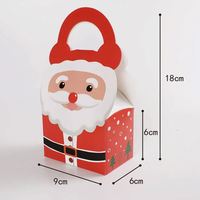Boîte en papier pliable portable de Noël, logo personnalisé, boîtes d'emballage pour bonbons à domicile