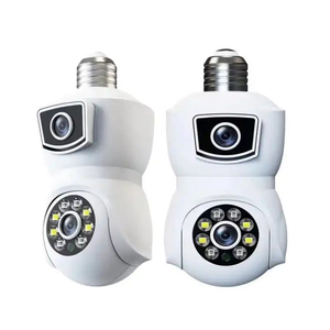 Nueva llegada Dual 1080P lente <span class=keywords><strong>V380</strong></span> <span class=keywords><strong>PRO</strong></span> E9 WiFi bombilla PTZ Cámara seguridad seguimiento automático IP CCTV Cámara - Product Image 1