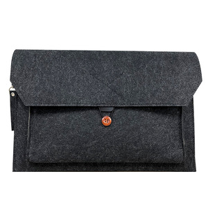 Custom Felt Document Bag <b>With</b> Zipper And Buckle For <b>Tablet</b> Laptop Business Travel 110cm Width Nonwoven Material - Product Image 4
