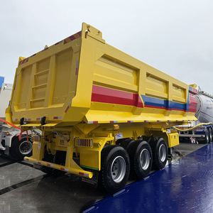 Remolque de Camión Semirremolque con Volquete Trasero Hidráulico de Tres Ejes en Forma de U, Remolque Semirremolque con Volquete de 4 Ejes - Product Image 3