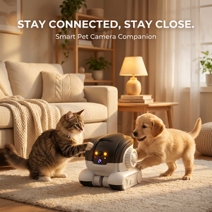 Kamera Robot Hewan Peliharaan Modern Nirkabel <span class=keywords><strong>ABS</strong></span> Panggilan Suara Definisi Tinggi Penglihatan Malam Baterai Besar 5200mAh Laser Hiburan Kucing Anjing - Product Image 3