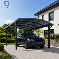 Abri de voiture individuel en aluminium avec toit en polycarbonate, fixation murale personnalisée, auvent de voie d'accès, abri de stationnement extérieur