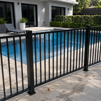 Clôture de piscine en aluminium sur mesure OEM 6063-T5, clôture de sécurité amovible, barrière anti-enfants, revêtement en poudre, sans rouille, assemblage sans outil
