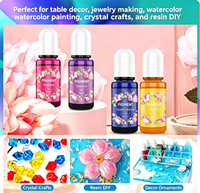 Colle de cristal en résine époxy, pigment liquide pour le bricolage, bougie, savon et artisanat, 24 couleurs, 10ml