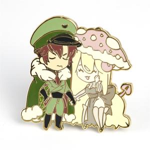 <span class=keywords><strong>El</strong></span> <span class=keywords><strong>Príncipe</strong></span> <span class=keywords><strong>y</strong></span> la princesa lindo Anime personalizado Pines de esmalte duro sin mínimo - Product Image 1