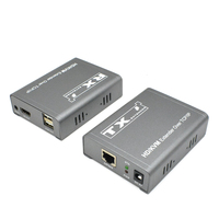 Extenseur HDMI TCP/IP Xput sur CAT5e/CAT6, jusqu'à 200 m, 1080p, télécommande IR bidirectionnelle, clavier, souris, audio et vidéo USB