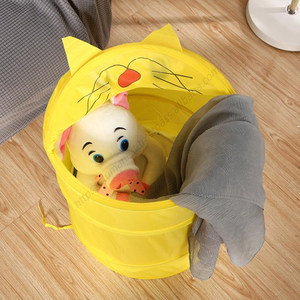 Sac à linge imperméable en polyester E136 motif animaux de dessin animé, panier de rangement pliable pour vêtements, seau pliable pour enfants, vente en gros - Product Image 5