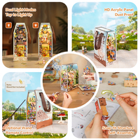 Kit de montage de modèle de jouet miniature LED Tonecheer Trade Only Mini Town pour libraires et détaillants de livres en brique et en tuile
