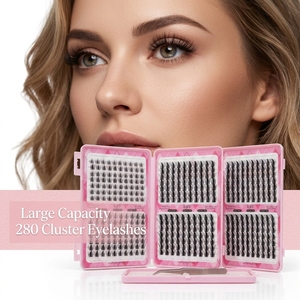 Kit <span class=keywords><strong>de</strong></span> <span class=keywords><strong>cils</strong></span> en grappe DIY pour usage domestique, grande capacité, extensions <span class=keywords><strong>de</strong></span> <span class=keywords><strong>cils</strong></span> individuelles, marque privée, logo personnalisé, fournisseur <span class=keywords><strong>de</strong></span> <span class=keywords><strong>cils</strong></span> en gros - Product Image 6
