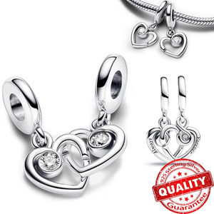 Charm Colgante Madre e Hija en Oferta, Compatible con Pulseras <span class=keywords><strong>Pandora</strong></span>, Cuentas de Amor para Mamá, Collar DIY, Joyería, Regalo para el Día de la Madre - Product Image 3