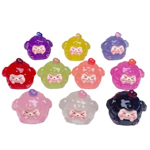 Dessin animé lumineux boule tridimensionnelle Kiki créatif marée jouer bricolage résine breloques bijoux accessoires - Product Image 2