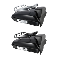 TCMT Razor Tour Pack Trunk Pak, dossier de selle et porte-bagages, compatible avec Harley Touring Road King Street Glide Electra 2014-2026, coffre arrière