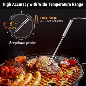 เทอร์โมมิเตอร์ดิจิตอลไร้สาย ThermoPro TP20C แบบสองหัววัด <span class=keywords><strong>ค</strong></span>วามถี่ 433MHz พร้อมระบบแจ้งเตือน - Product Image 5
