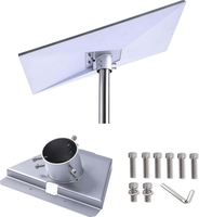 Kit de Montaje Starlink Gen3 - Paquete Plateado, Soporte de Techo, Base Triangular Metálica, Conector de Tubo