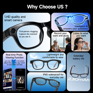 Gafas inteligentes TWS recargables de nuevo lanzamiento con cámara, traductor de llamadas de música, personalización OEM ODM para niños y niñas, Uso Seguro - Product Image 3