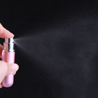 Parfum Botella rechargeable de diffuseur de parfum en aluminium de 5ml pour la bouteille de pulvérisateur de soins de la peau
