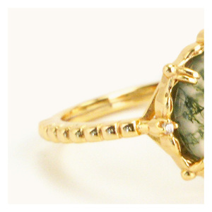 Anello in Argento 925 con Agata Muschiata, Pietra Cristallina Naturale per Matrimoni, Fidanzamenti, Regali, Feste e Anniversari - Product Image 4