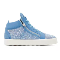 Baskets montantes de luxe noires à plateforme cloutée pour homme, style punk streetwear décontracté, mode été hip-hop 2026