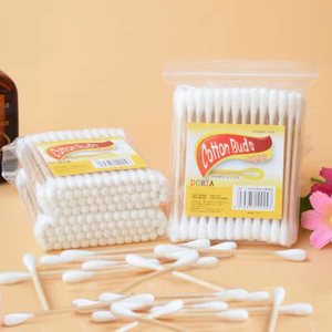 Vendita calda design a doppia testa logo personalizzabile di alta qualità <span class=keywords><strong>Cotton</strong></span> fioc di bambù in legno <span class=keywords><strong>Cotton</strong></span> fioc - Product Image 2