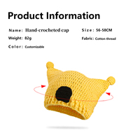 Chapeau seau en crochet décoratif fait à la main, chapeau en tricot tendance à blocs de couleur, accessoire de mode