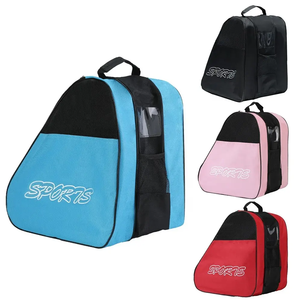 Bolsa de patines de ruedas portátil Triángulo Capacidad transpirable Bolsa de zapatos de patinaje Bolsa de patines en línea