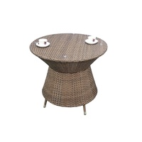 Ensemble de jardin moderne en rotin PE tressé à la main pour 4 personnes, 5 pièces, table basse, balcon, cour, villa en plein air, détente