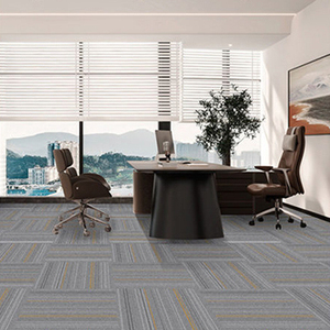 PET Carpet Tiles with Non-Slip No-Woven Backing Loop Pile <b>Puzzle</b> Pattern Modern Style Medium Pile Height for Commercial Use - Product Image 6